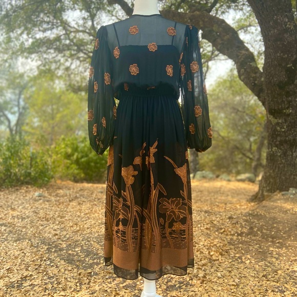 Vintage | Handmade Floral Chiffon Boho Dream Dress - Picture 2 of 16